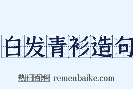 白发青衫造句是什么意思的图片